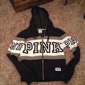 PINK hooded zip up Jacket